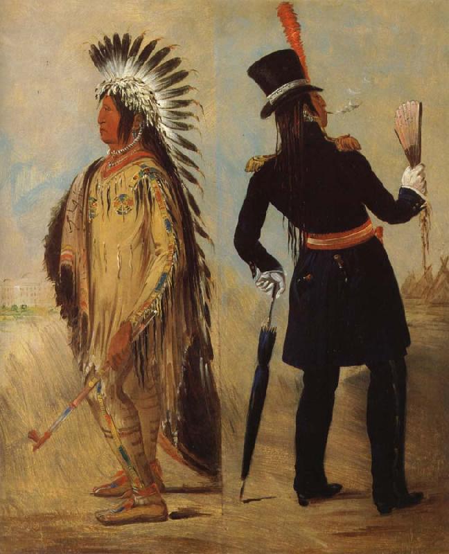 George Catlin Pigeon-s Egg Head auf dem  Weg nach Washington und bei Seiner Ruckkehr